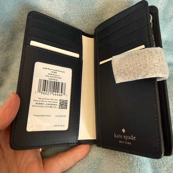Kate Spade navy spade design Wallet - Picture 2 of 2